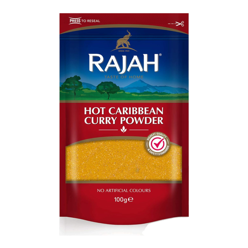 RAJAH Spices Hot Caribbean Curry Powder 100G