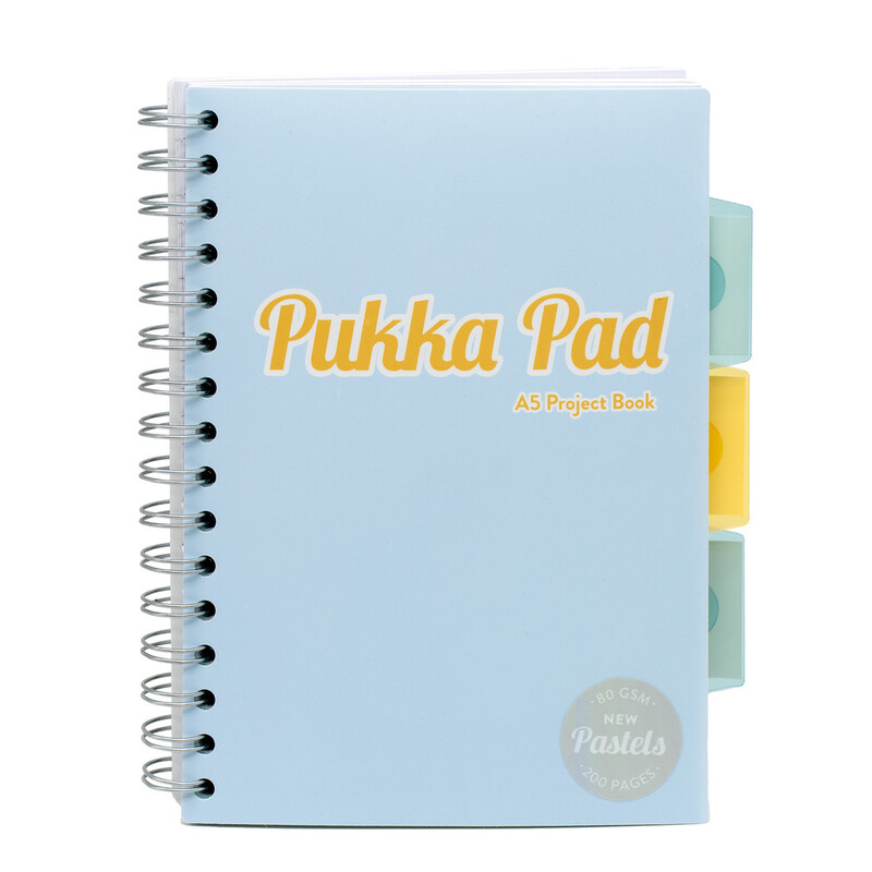 Pukka Pad A5 Pastel Project Book, Pack of 3