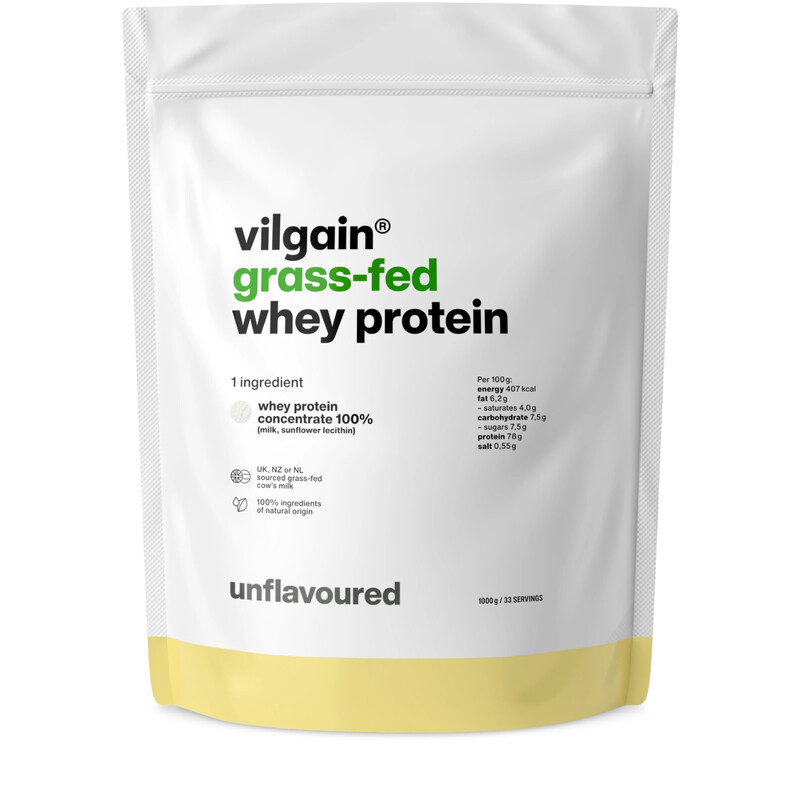 Grass Fed Whey Protein Unflavoured Protein Nutrition Powder Flavour - 1000g