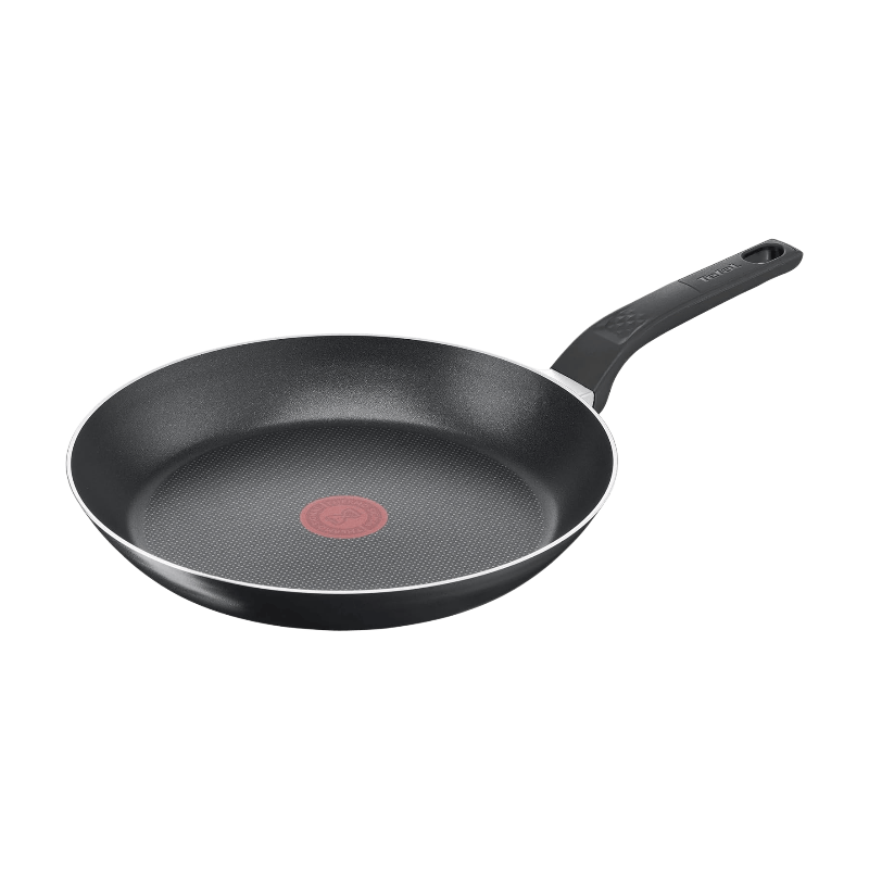 Tefal Easy Cook & Clean koekenpan, zwart, 32 cm diameter, aluminium behuizing, titanium antiaanbaklaag (PFOA-vrij, loodvrij, cadmiumvrij), Thermo-Signal-technologie, volledig afgedichte coating aan binnen- en buitenkant, diffusiebodem, ergonomische handgr