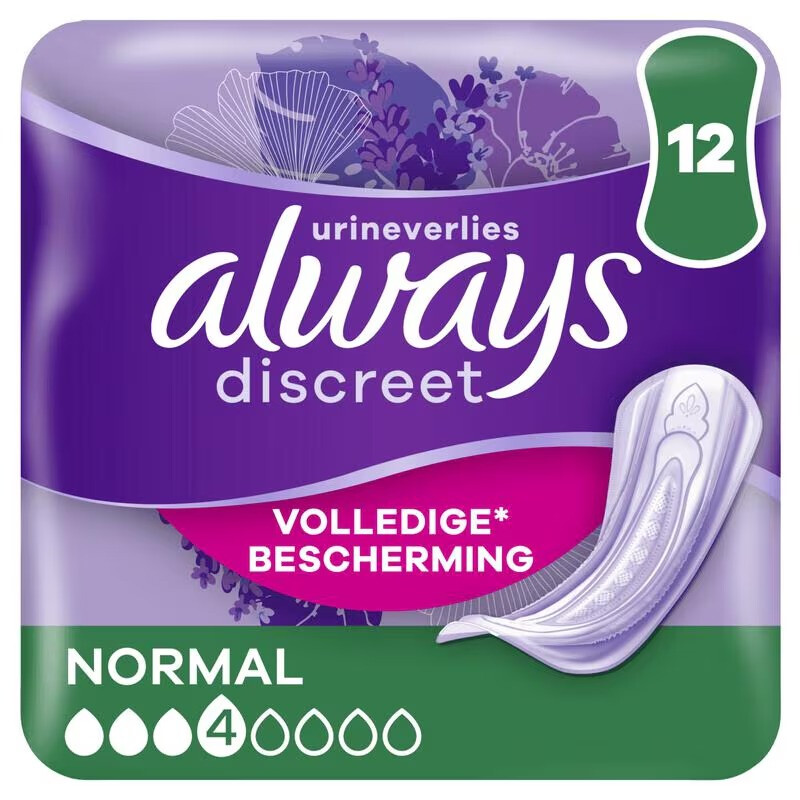 Always Discreet normale inlegkruisjes - 1 verpakking van 12 stuks