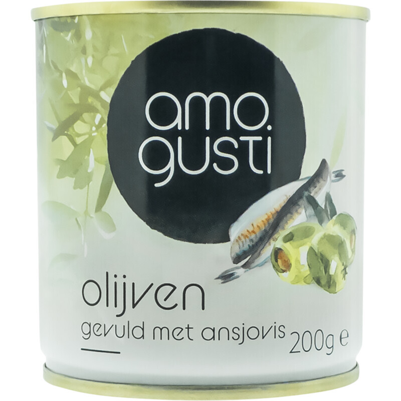 Amogusti Olijven Gevuld Met Ansjovis - 200 g
