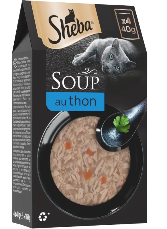Pâtée Pour Chat Adulte En Soupe Thon Sheba Les 4 Sachets Fraîcheur
