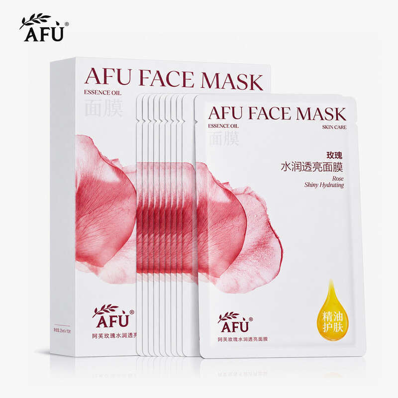 AFU Rose Feuchtigkeitsspendende Ätherisches Öl Tuchmaske Geschenkbox