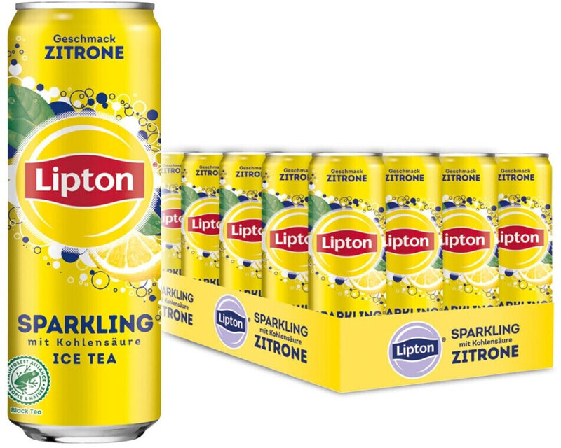 Lipton Sparkling Eistee Zitrone Kohlensäurehaltig 24x0,33L