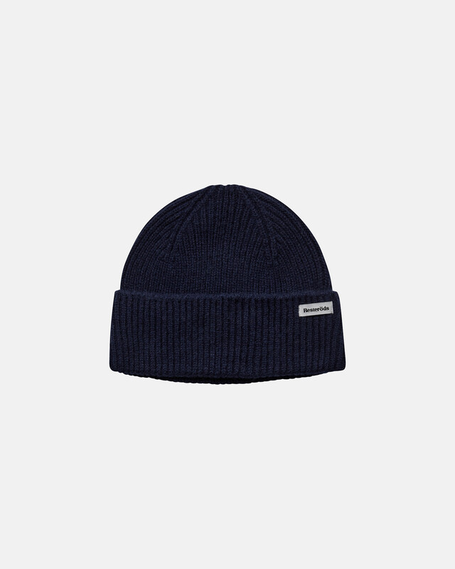 Resteröds Woll-Strickmütze - Marineblau, Einheitsgröße
