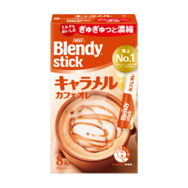 Bâtonnets AGF Blendy Café au Lait Caramel 8 pcs