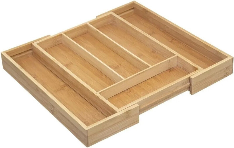 5five Bamboe Bestekhouder - Uitschuifbaar, 25 tot 39 cm