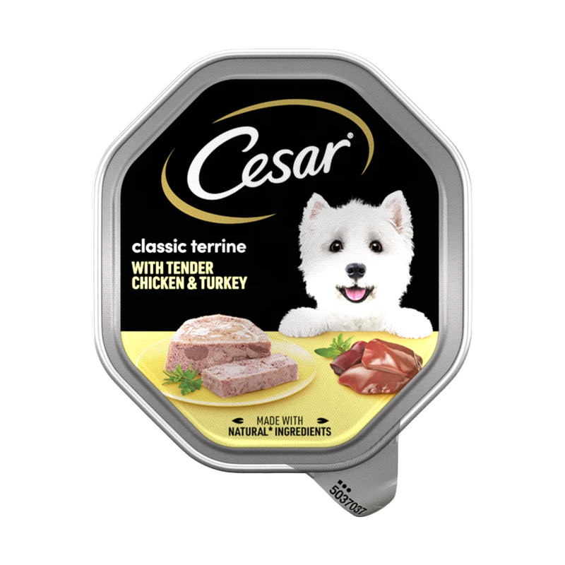 Classic Terrine Dog Food Tray Chicken & Turkey in Loaf 150g