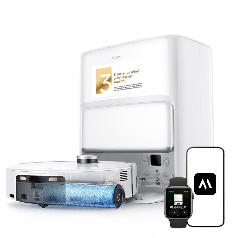 Mova Saugroboter Mit Wischfunktion 26.000 Pa Z60 Ultra Roller Standalone - Bild 4