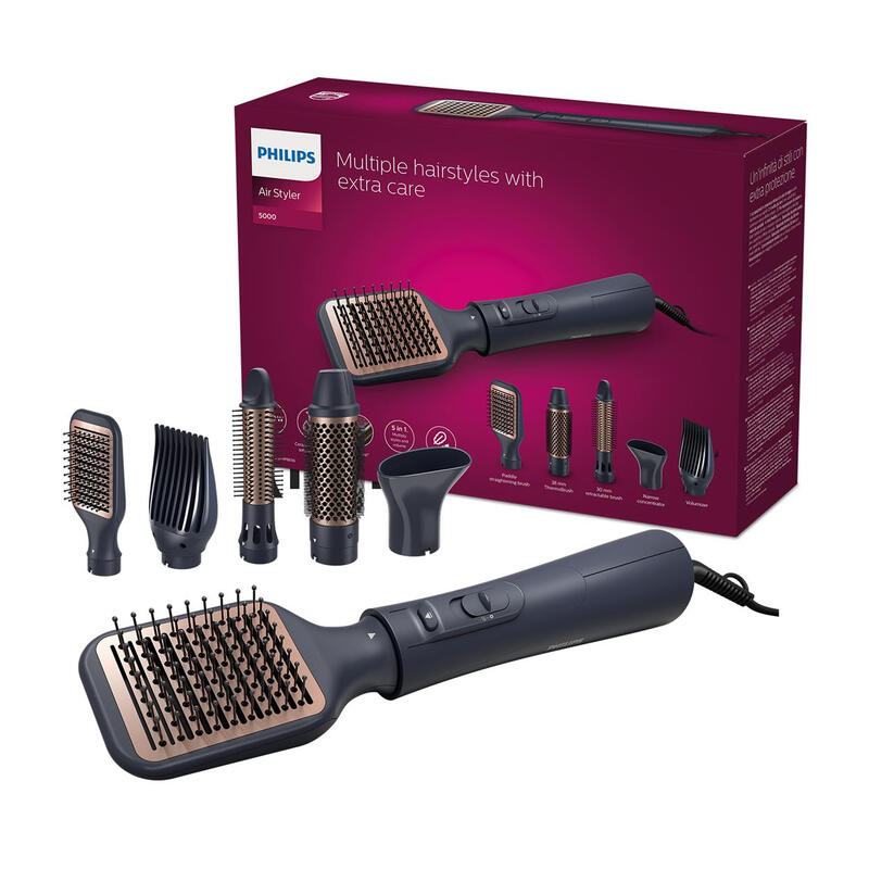 Philips AirStyler 5000 Series - Fohnborstel - 5 opzetstukken - BHA530/00