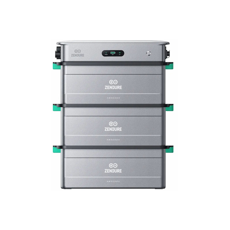 Zendure SolarFlow 2400 AC mit 3× AB3000X Erweiterungsbatterien, 8,64 kWh LiFePO4 Plug-in-Heimspeichersystem