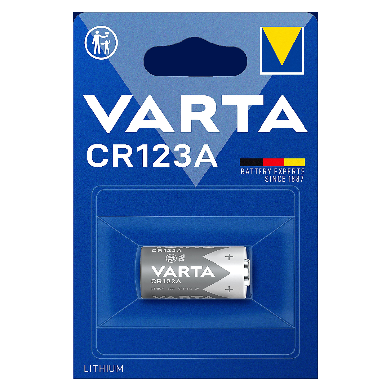 VARTA PILE LITHIUM  CR123 x 1