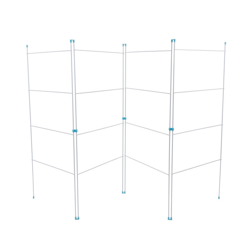 Four Panel Folding Laundry Washing Clothes Airer - White