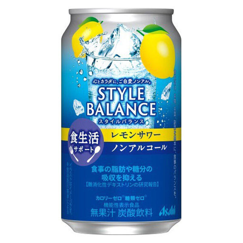 Balance Non-Alcoholic Sparkling Water, Lemon Sour Flavor 350ml( Contain Sweeteners)