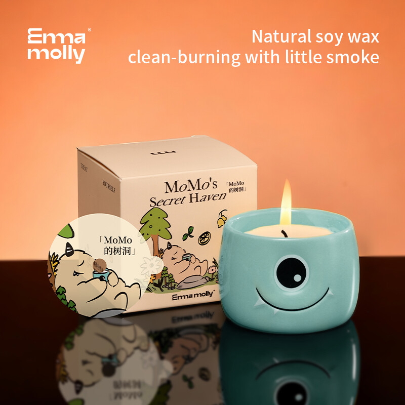 Emma Molly MOMO's boomholte kristalsteen geurverstuiver geschenkdoos groene bamboe