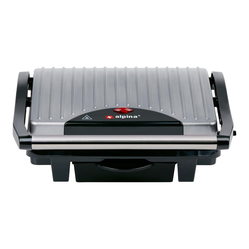 Alpina contactgrill 230 V 1000 W zilver