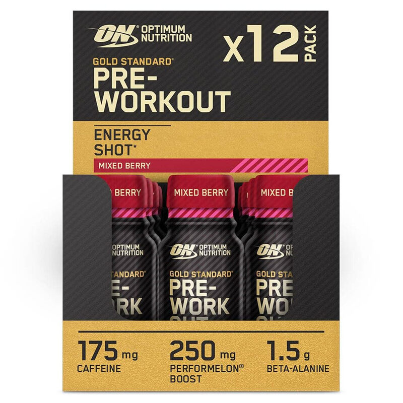 Optimum Nutrition Gold Standard Pre-Workout Shot - 12 x 60 ml - Mixed Berry