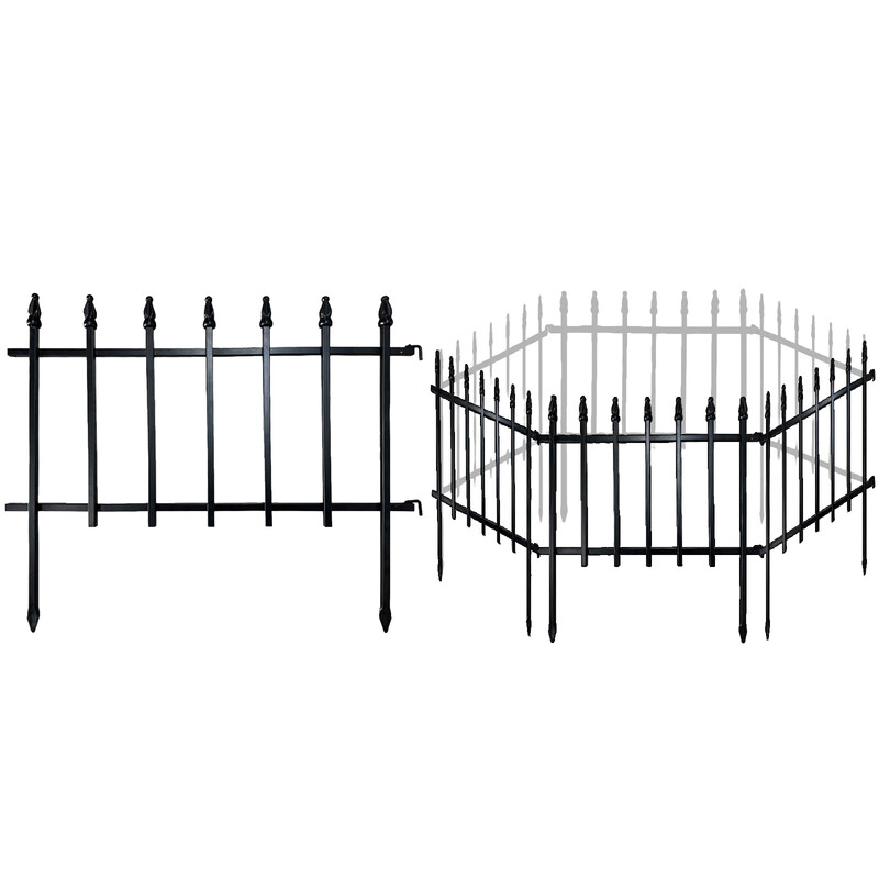 Meatl Gartenzaun 61 cm (H) x 61 cm (B) 5 Stück