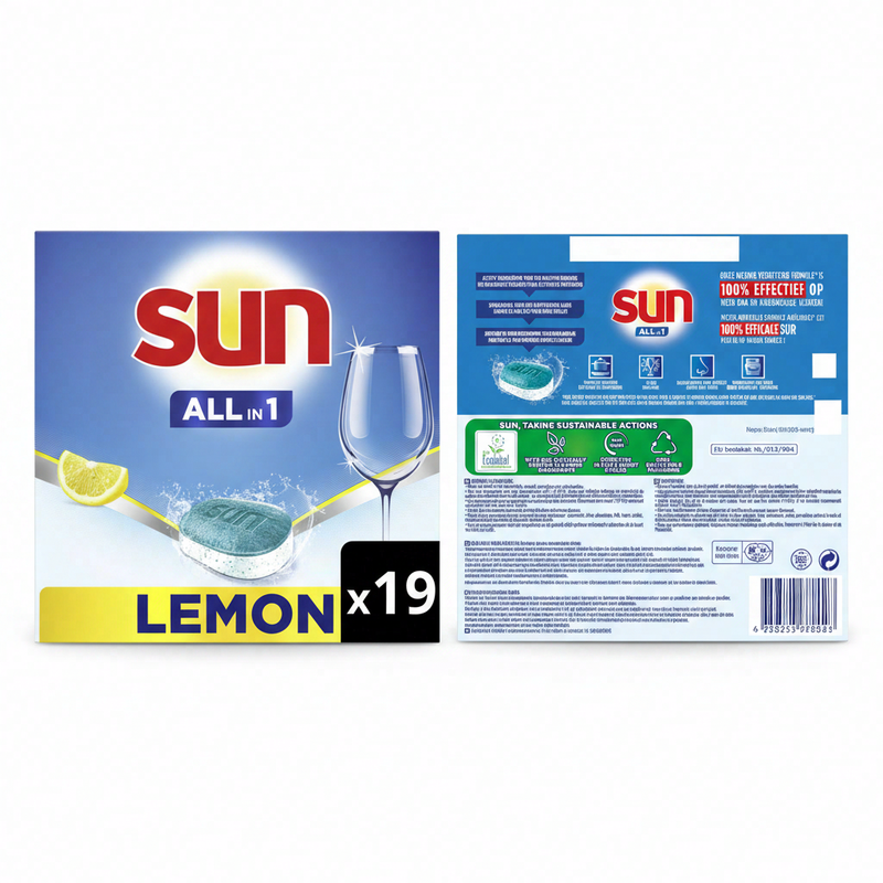 Sun all-in 1 vaatwastabletten citroen 19 tabletten