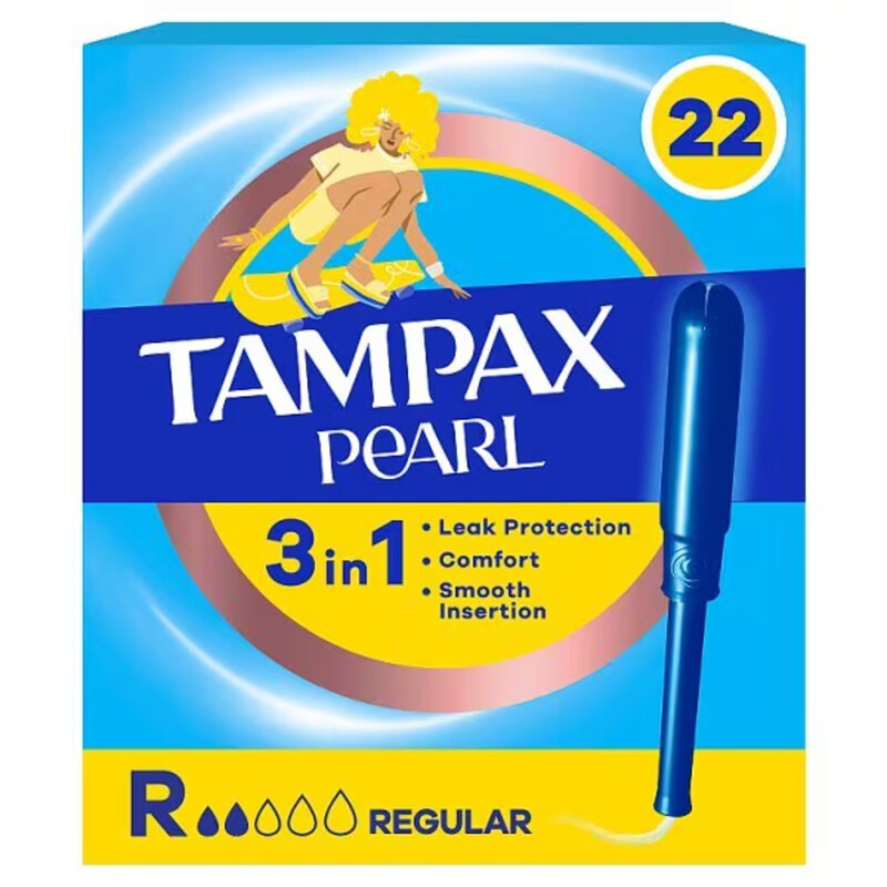 Tampax Pearl Tampons Regular 22 Pack