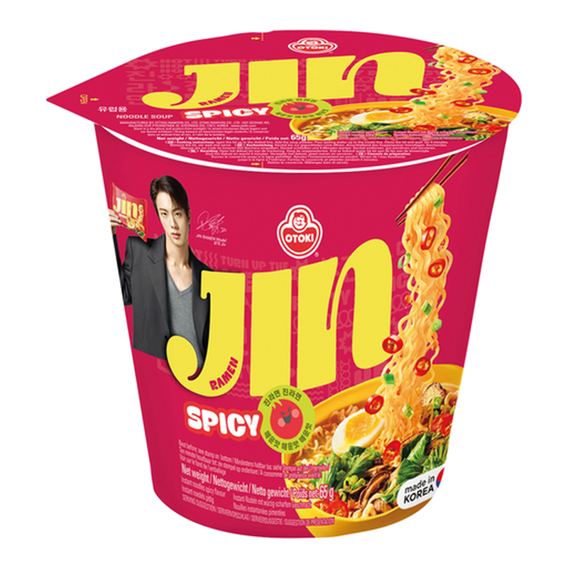 Ottogi Jin Ramen instantnoedels pikante cupverpakking 65 g