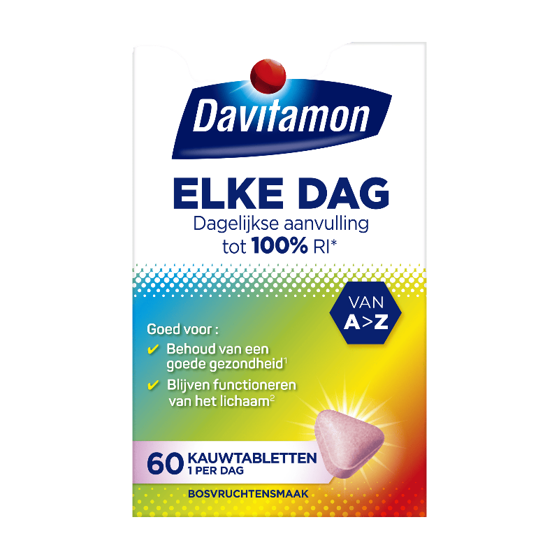 Davitamon Elke Dag Kauwtabletten 60 ST