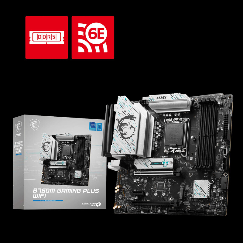 MSI B760M GAMING PLUS WIFI motherboard Intel B760 LGA 1700 micro ATX