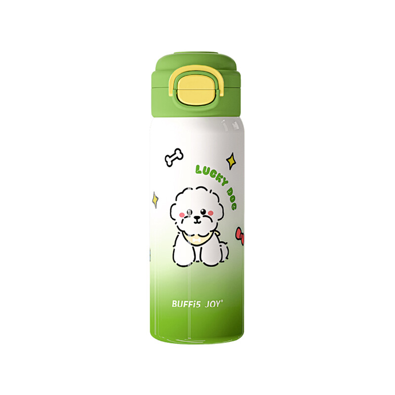 BUFFi5 JOY 316L gerader Kinder-Isolierkanne, Edelstahl, 550 ml, grüner Farbverlauf