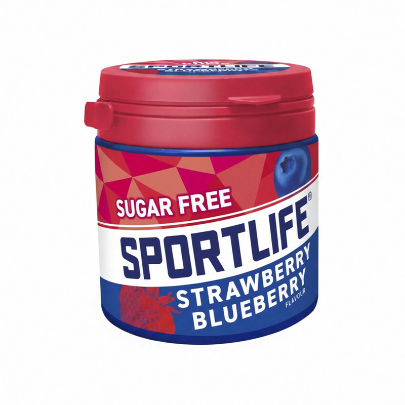 Sportlife Aardbei En Blauwe Bes Kauwgom - 99 g