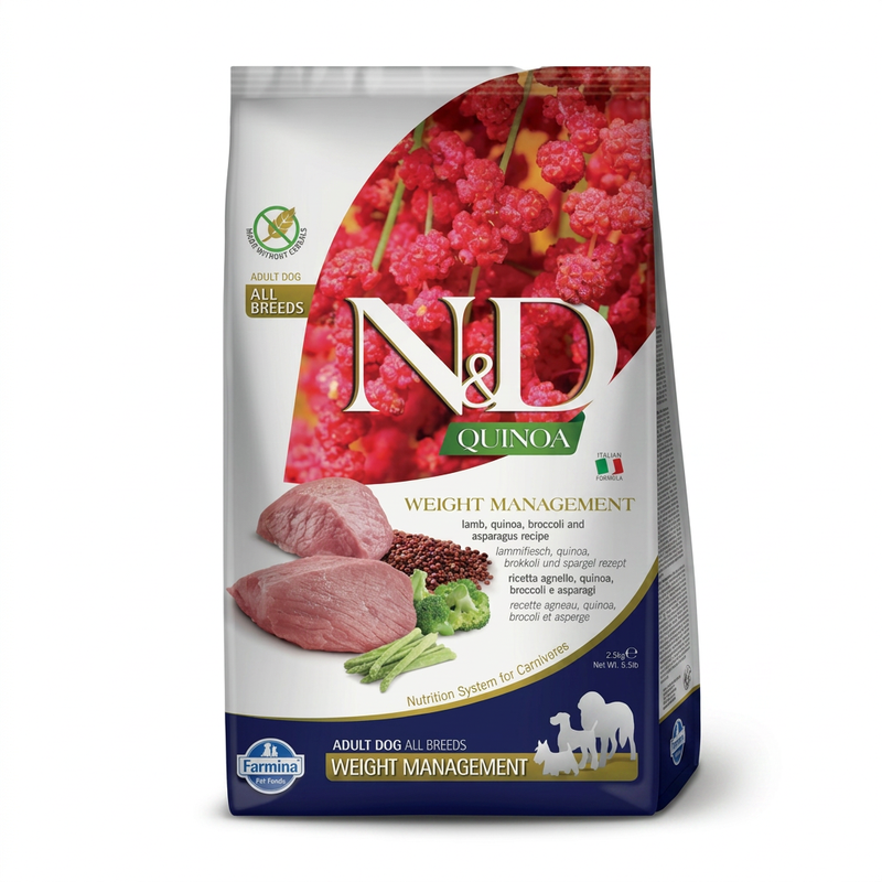 Farmina N&D Quinoa-Serie Haut- und Fellpflege Adult Hundefutter für mittelgroße bis große Hunde (Venus-Fleisch) 2,5 kg