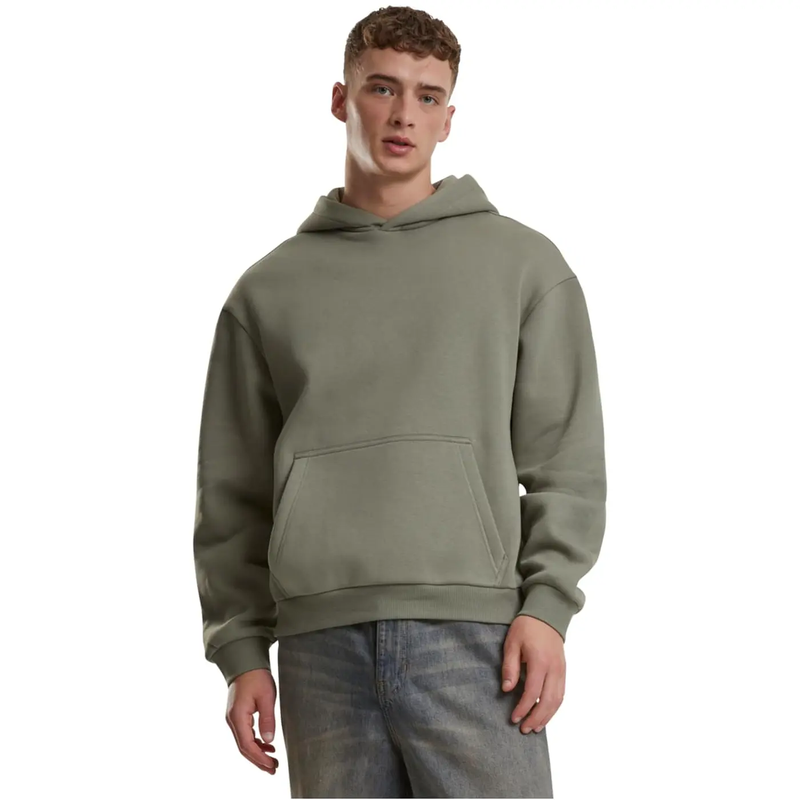 Urban Classics Fluffy hoody - sweatstof & fleecedoek - paleolijn - M