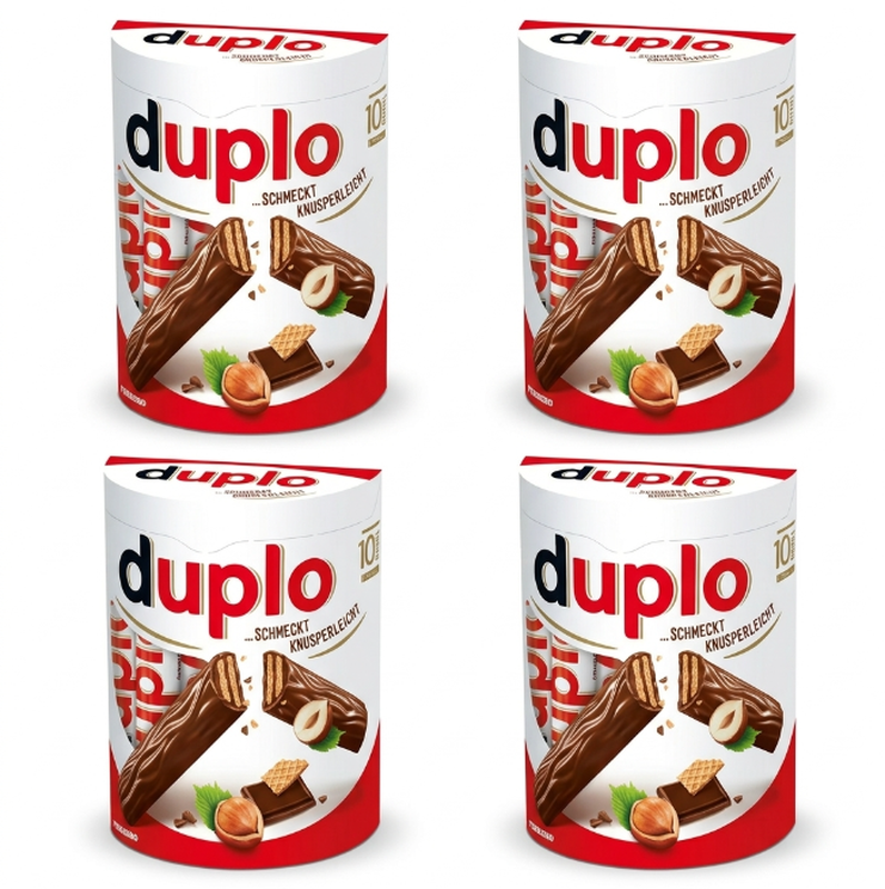 Vorteilspack 4 x Kinder Duplo Milchschokolade Waffelriegel 10 x 18,2 g