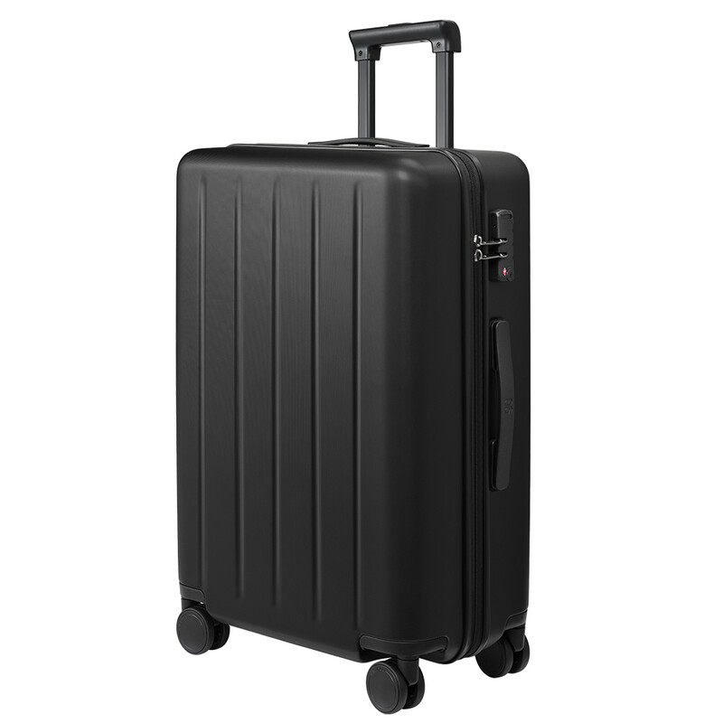 NINETYGO Danube Koffer, ideal für 5-7-Tage-Reisen, Doppelte Spinnerrollen, 100 % Hartschalen-Kunststoff, TSA-Schloss, 66 X 45.5 X 25.5cm，Schwarz, 24 Zoll