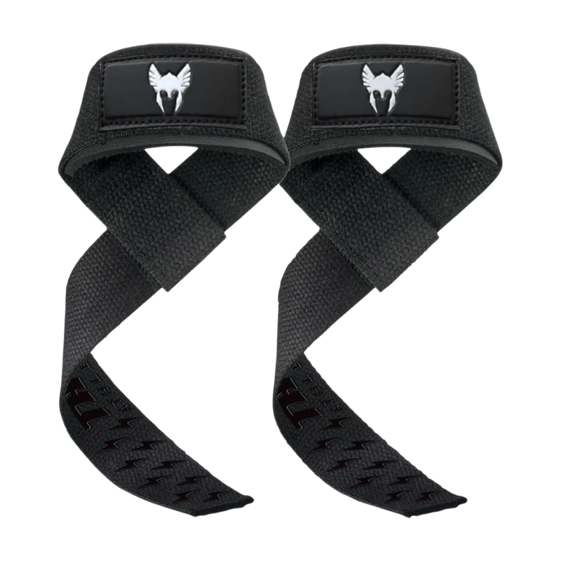 Thor Athletics Lifting Straps Extra Grip Zwart (Zwart Logo)