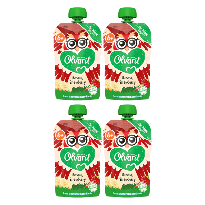 Olvarit 6M402 Kiwi banane fraise*4