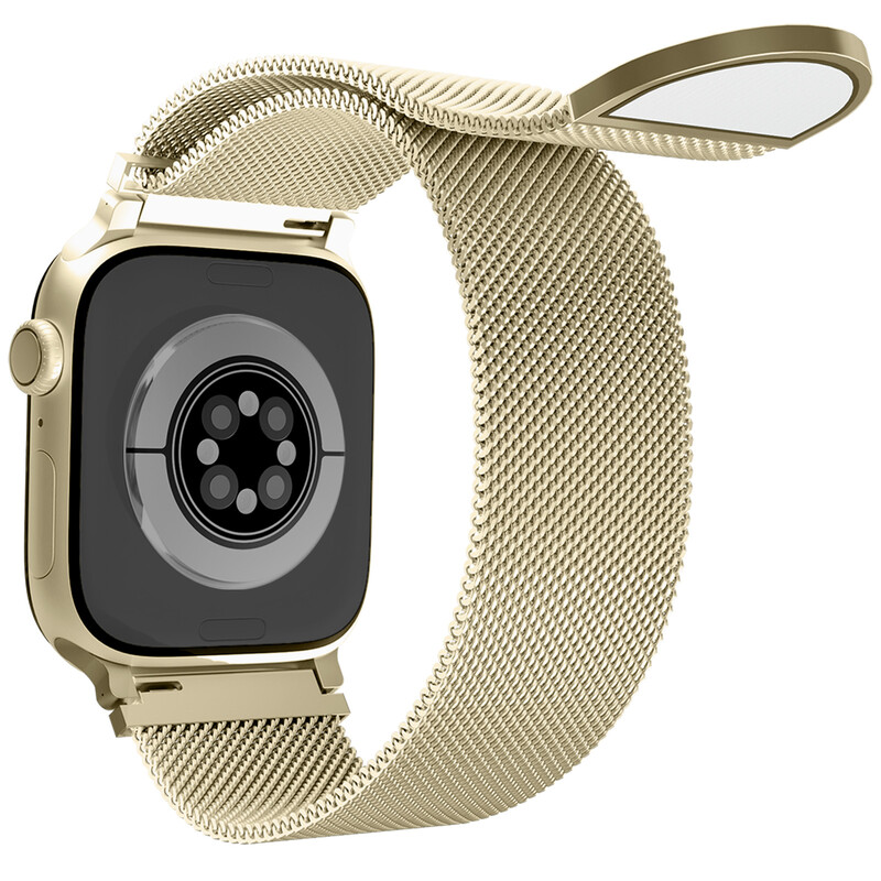 Apple watch bands (46mm/45mm/44mm/49mm)+(S3/2/1 42mm) Champagne Gold（circle）