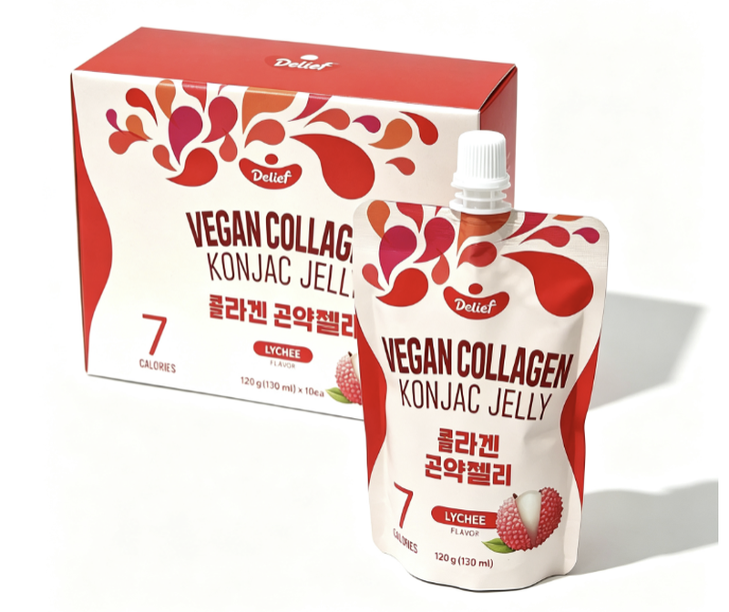 Delief Vegan Collageen Konjac Jelly Lychee 10 × 120 g