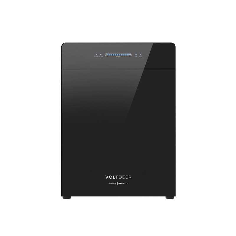 VOLTDEER 5,12 kWh Balkonkraftwerk Solarbatterie & Energiespeichersystem für Heimgebrauch mit 2400W Ausgang, plug-and-play All-in-One-Lösung