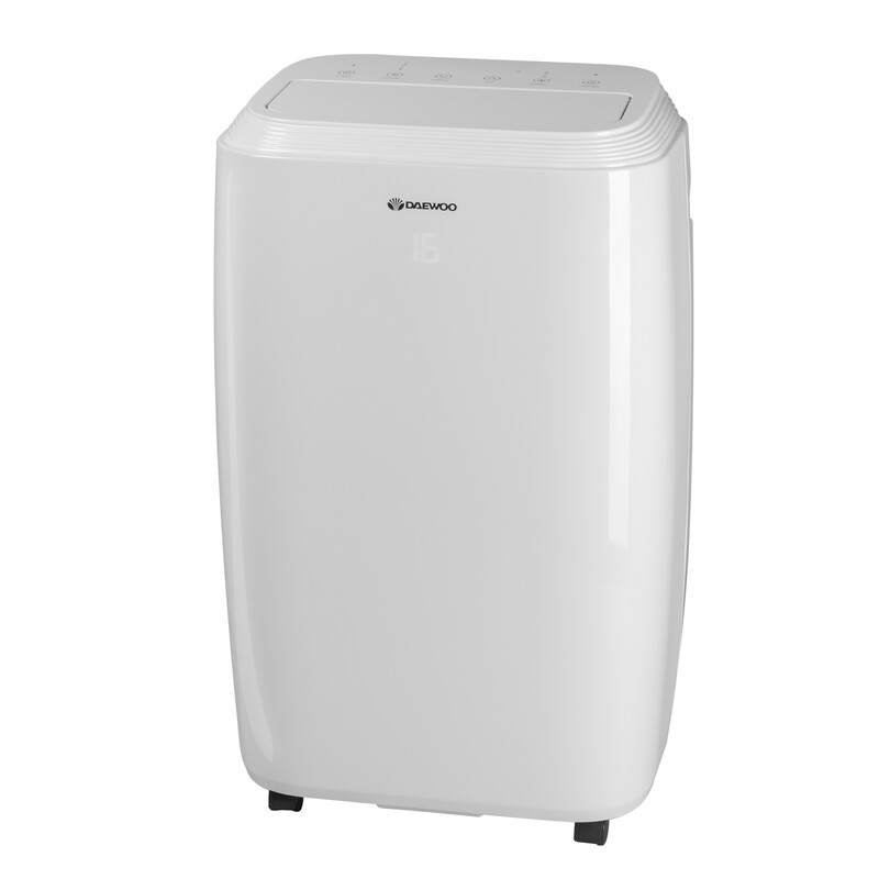 Daewoo White 12000Btu Portable Air Conditioner With Heating - 4 In 1, Cooling, Heating, Fan & Dehumidifier, Col1579ge