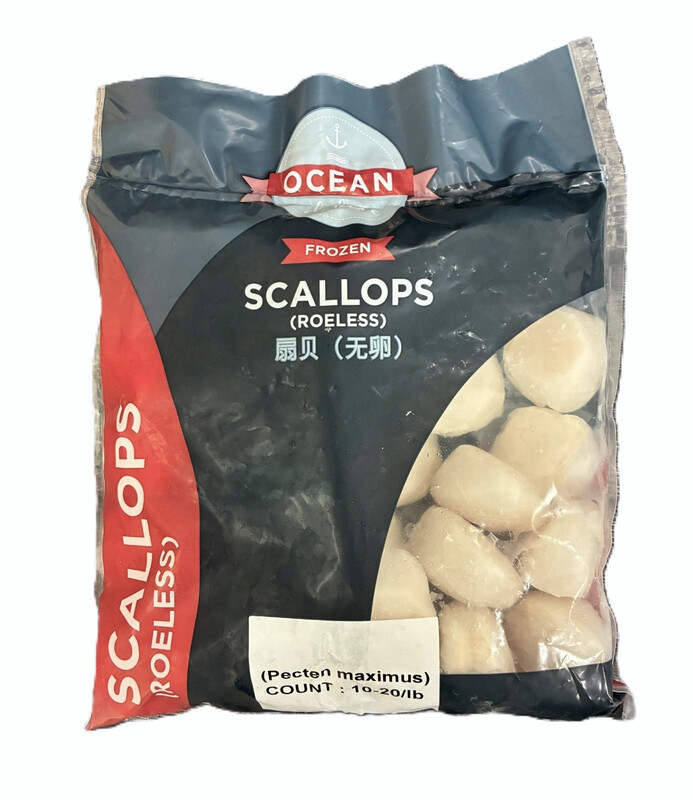 OCEAN DELUXE IQF Roeless King Scallop Meat (L - 10/20) 700g net