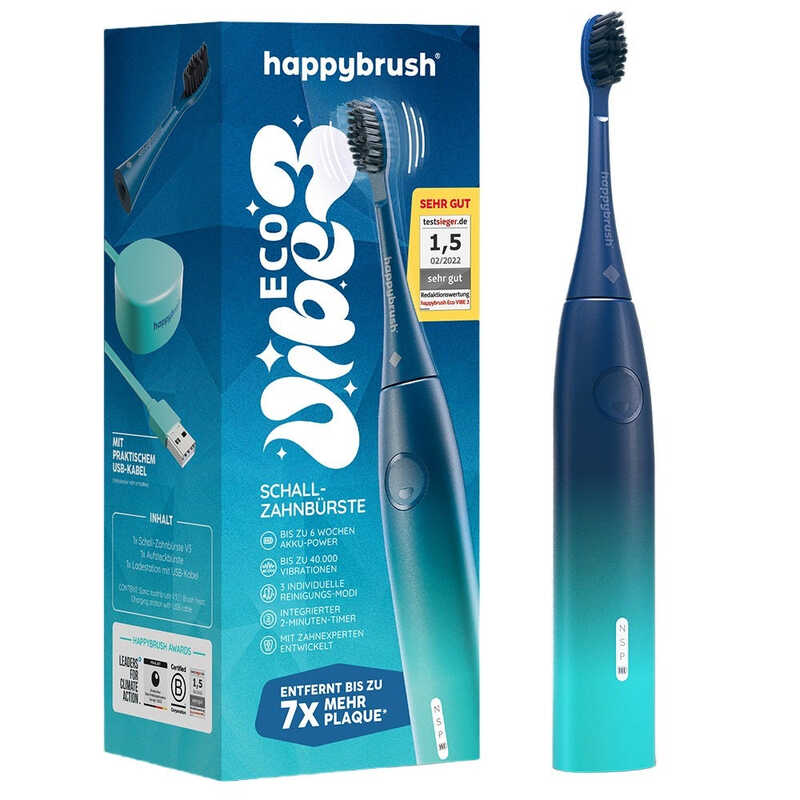 happybrush Elektrische Zahnbürste Eco Vibe 3 Aurora, 1 St