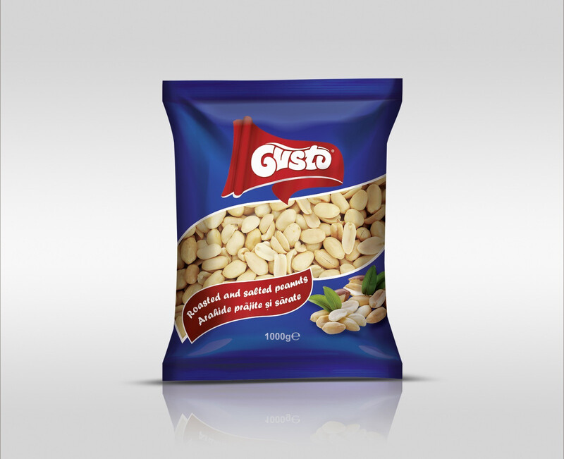 GUSTO geroosterde en gezouten pinda’s 1000g