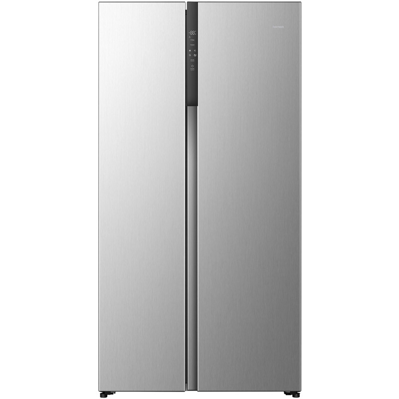 homeX CFBSN5441C-S Side-by-Side Kühl-Gefrierkombination 544 L – Total No Frost, Multi Airflow, 37 dB Leise, Touch Control, Super Cool & Freeze Modi, Silber Freistehender Kühlschrank