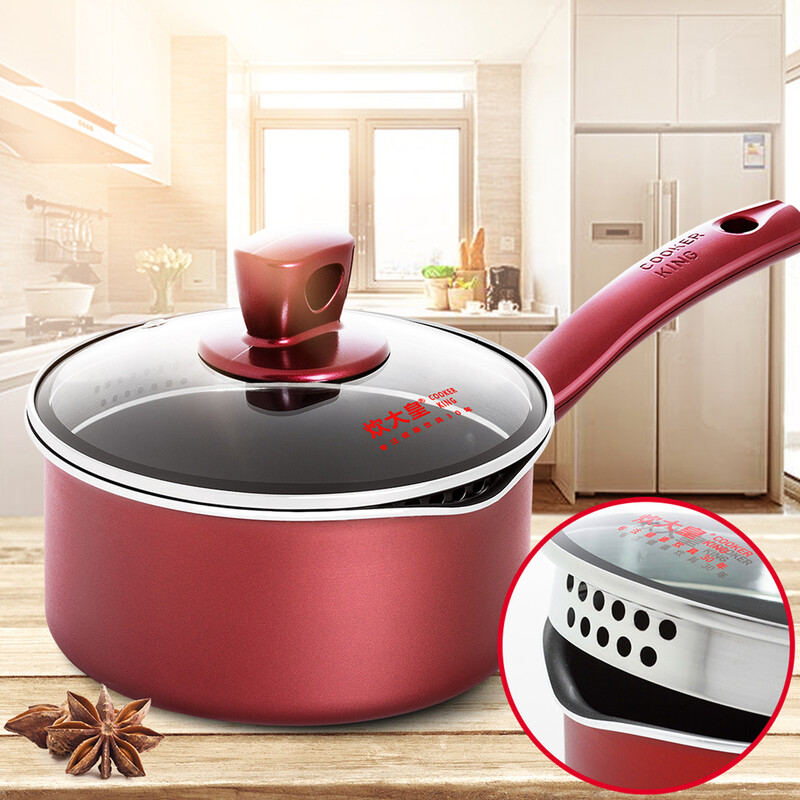 COOKER KING Antihaftbeschichtete Kasserolle mit Glasdeckel, PFOA-frei, induktionsgeeignet