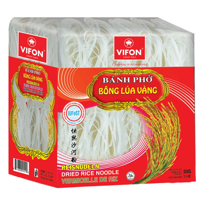VIFON Reisnudeln 5,5 mm (Bánh Phở Bông Lúa Vàng) 500 g