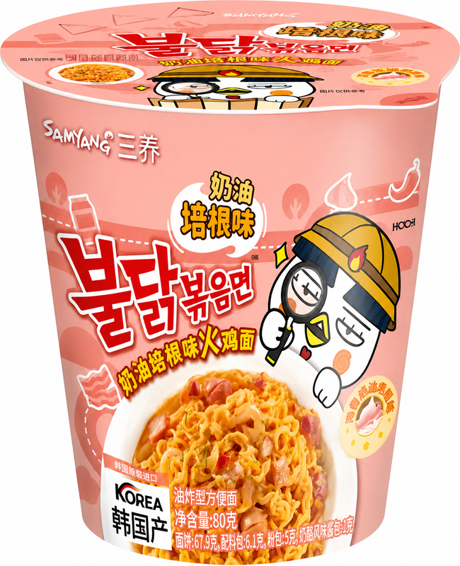 Samyang Buldak Roze Pittige Kip Ramen Cup 80 g