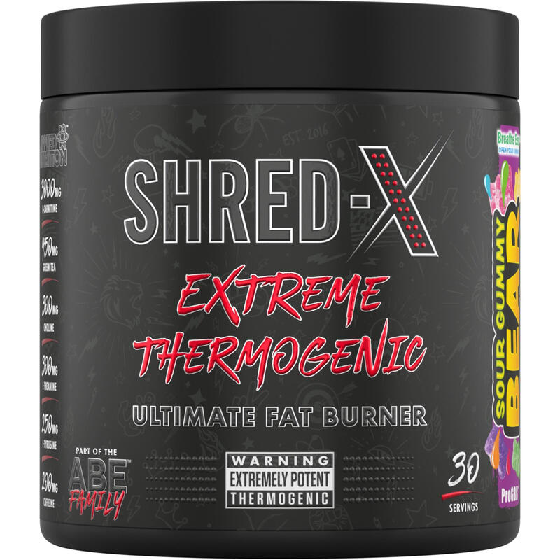 Shred x Fat Burner Powder Sour Gummy Bear - 300 g