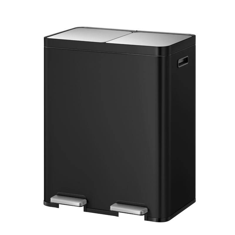 Eko Black Edison Recycling Bin 30+30L