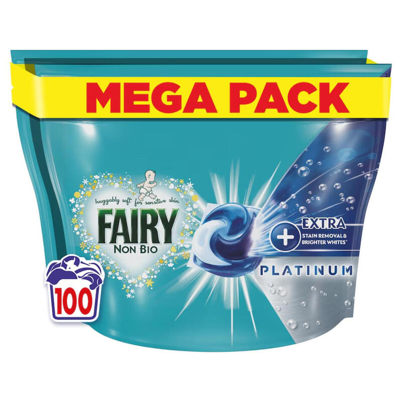 Non Bio PODS Washing Liquid Capsules 100 Washes , Platinum